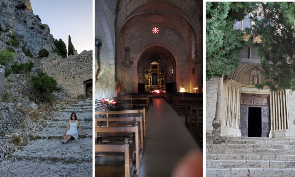 Notre-Dame de Beauvoir Chapel is a church perched on the mountain cliff with a nice view of Moustiers Sainte Marie and Lake Saint Croix.